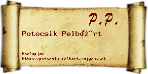 Potocsik Pelbárt névjegykártya